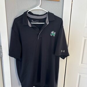 Notre Dame Under Armour Black Polo